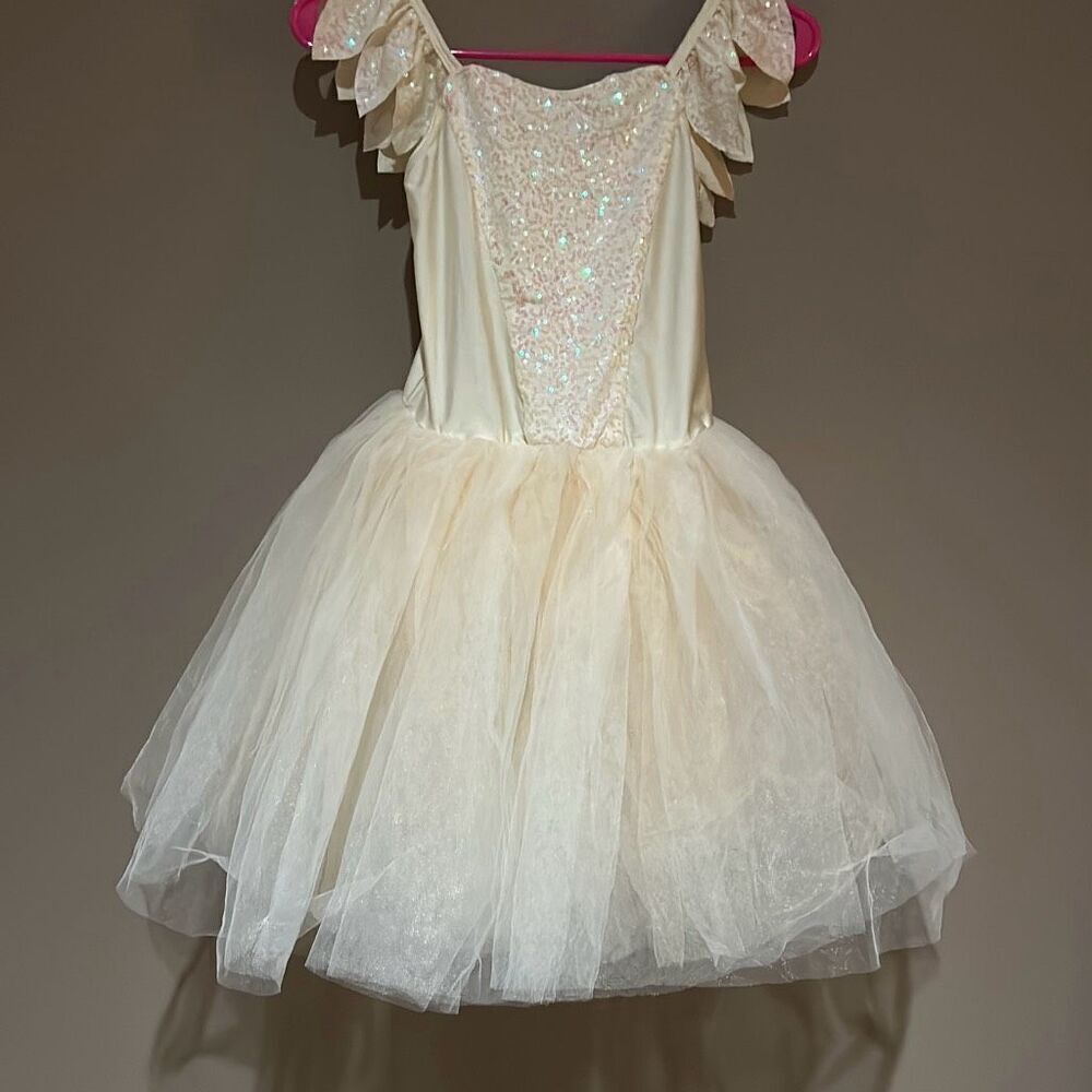 Dance Revolution Ivory Ballet Tutu iridescent XL child girl